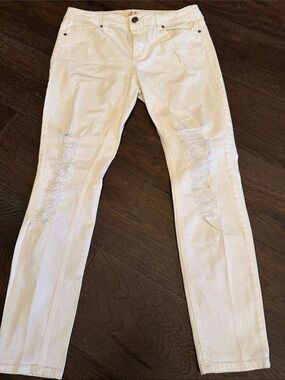 life in progress White Distressed Skinny Jeans